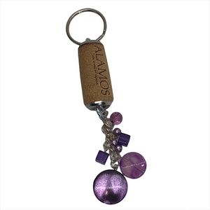 Hand Crafted ALAMOS Up-Cycle Wine Cork PURSE /Backpack Keychain